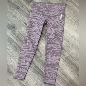 Women’s Gymshark Small Camo Stretch Leggings Workout Athletic Stretch Pants Lulu